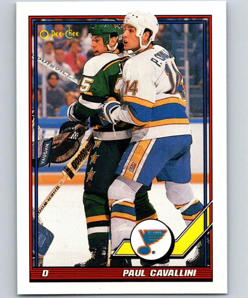 1991-92 O-Pee-Chee #328 Paul Cavallini Mint St. Louis Blues  Image 1