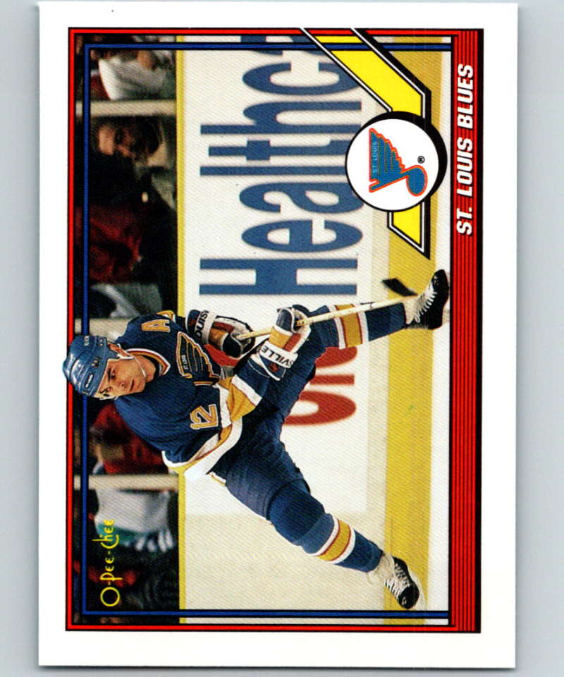 1991-92 O-Pee-Chee #347 Blues Team Mint  Image 1