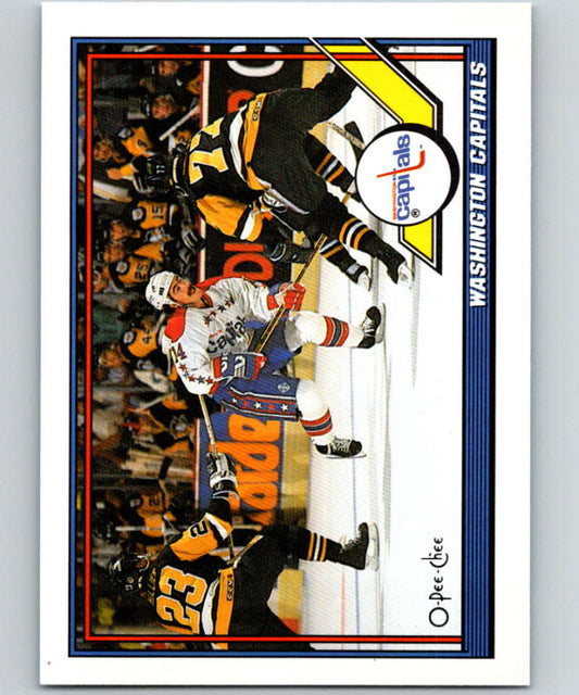 1991-92 O-Pee-Chee #384 Capitals Team Mint  Image 1