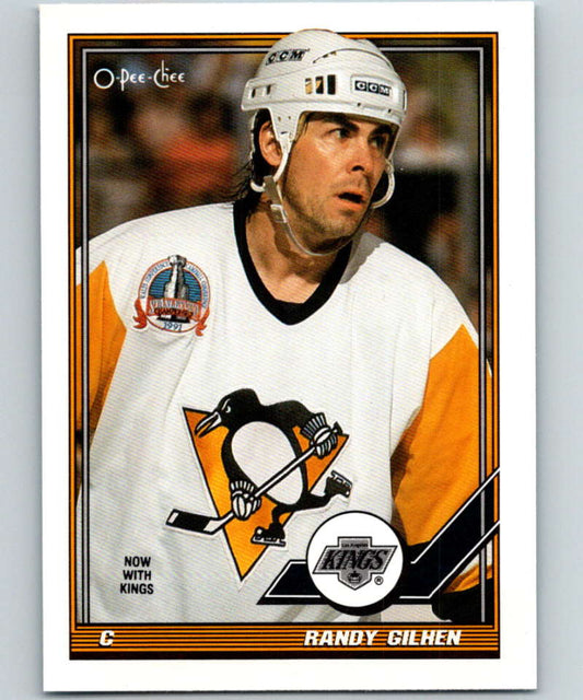 1991-92 O-Pee-Chee #418 Randy Gilhen Mint Pittsburgh Penguins  Image 1