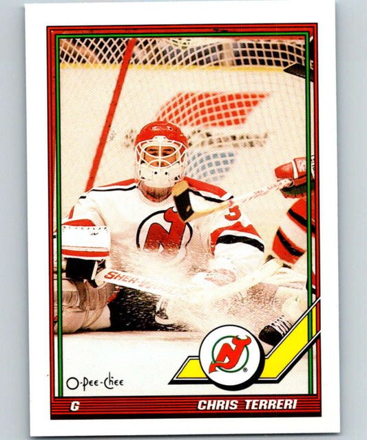1991-92 O-Pee-Chee #422 Chris Terreri Mint New Jersey Devils  Image 1