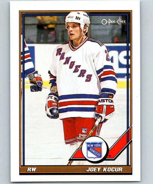 1991-92 O-Pee-Chee #427 Joey Kocur Mint New York Rangers  Image 1
