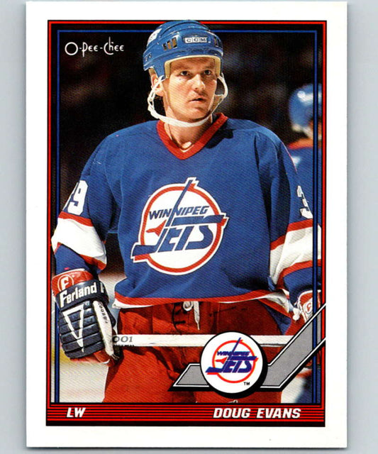 1991-92 O-Pee-Chee #438 Doug Evans Mint Winnipeg Jets