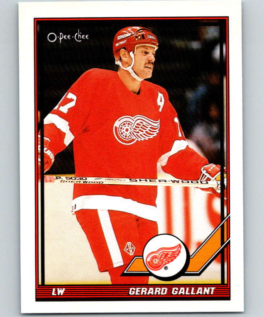 1991-92 O-Pee-Chee #443 Gerard Gallant Mint Detroit Red Wings  Image 1