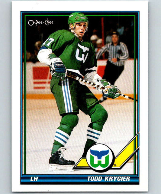 1991-92 O-Pee-Chee #449 Todd Krygier Mint Hartford Whalers