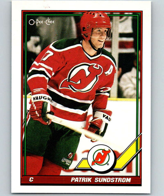 1991-92 O-Pee-Chee #451 Patrik Sundstrom Mint New Jersey Devils  Image 1