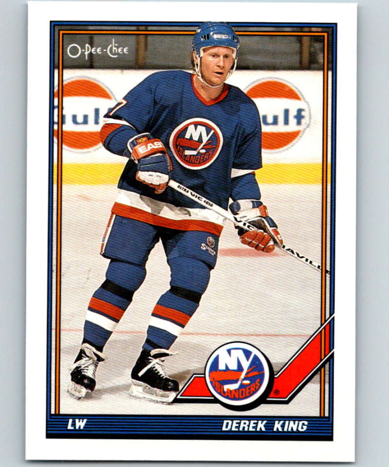 1991-92 O-Pee-Chee #455 Derek King Mint New York Islanders  Image 1