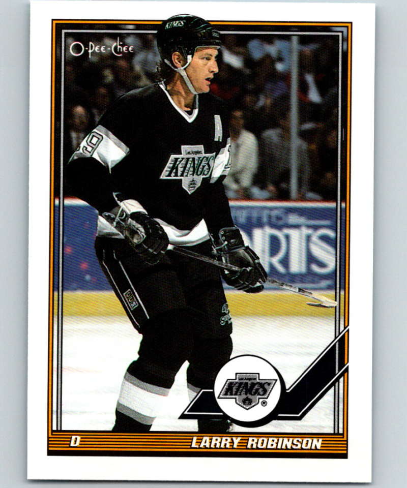 1991-92 O-Pee-Chee #458 Larry Robinson Mint Los Angeles Kings  Image 1