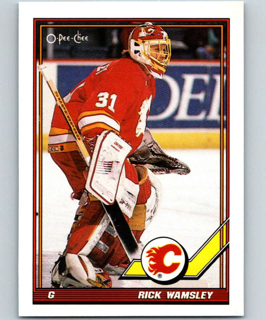 1991-92 O-Pee-Chee #459 Rick Wamsley Mint Calgary Flames  Image 1