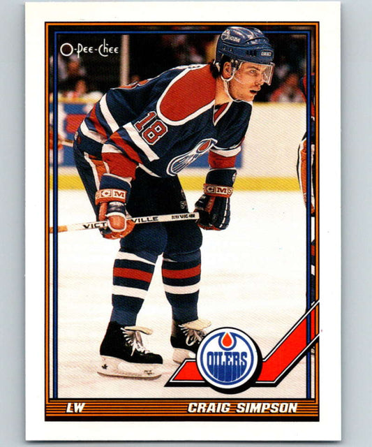 1991-92 O-Pee-Chee #460 Craig Simpson Mint Edmonton Oilers  Image 1