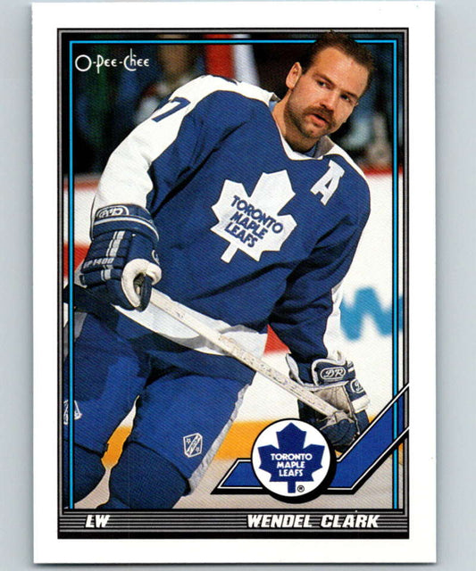 1991-92 O-Pee-Chee #464 Wendel Clark Mint Toronto Maple Leafs