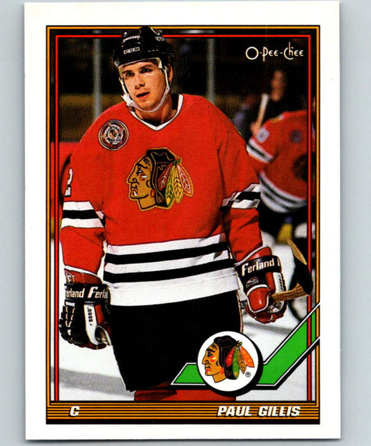 1991-92 O-Pee-Chee #469 Paul Gillis Mint Chicago Blackhawks  Image 1