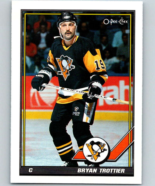 1991-92 O-Pee-Chee #472 Bryan Trottier Mint Pittsburgh Penguins  Image 1