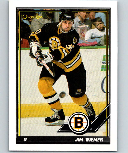 1991-92 O-Pee-Chee #475 Jim Wiemer Mint Boston Bruins  Image 1