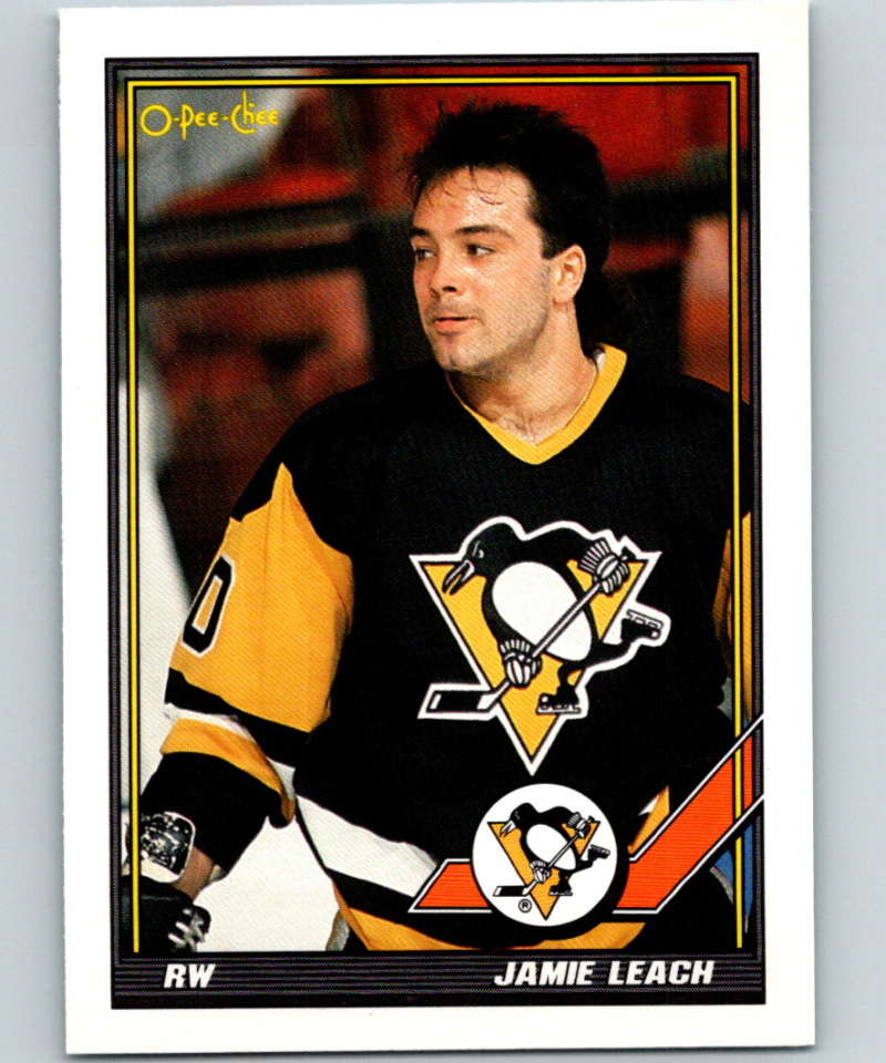 1991-92 O-Pee-Chee #492 Jamie Leach Mint Pittsburgh Penguins  Image 1