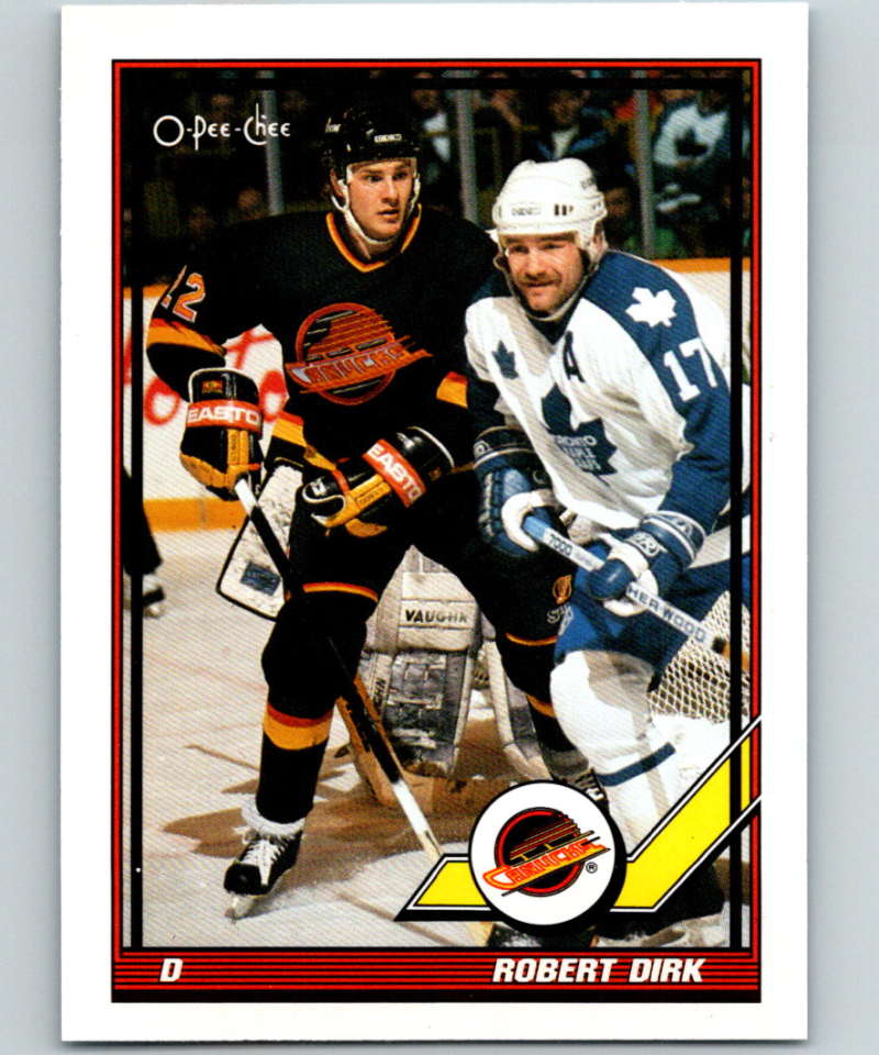 1991-92 O-Pee-Chee #493 Robert Dirk Mint Vancouver Canucks  Image 1