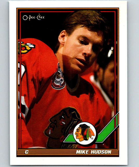 1991-92 O-Pee-Chee #495 Mike Hudson Mint Chicago Blackhawks