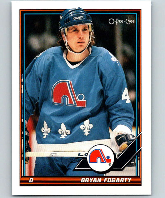 1991-92 O-Pee-Chee #500 Bryan Fogarty Mint Quebec Nordiques
