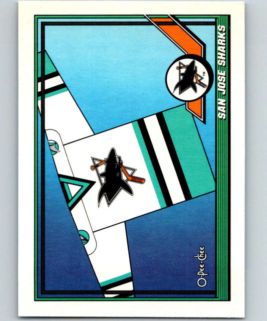 1991-92 O-Pee-Chee #525 San Jose Sharks Logo Mint