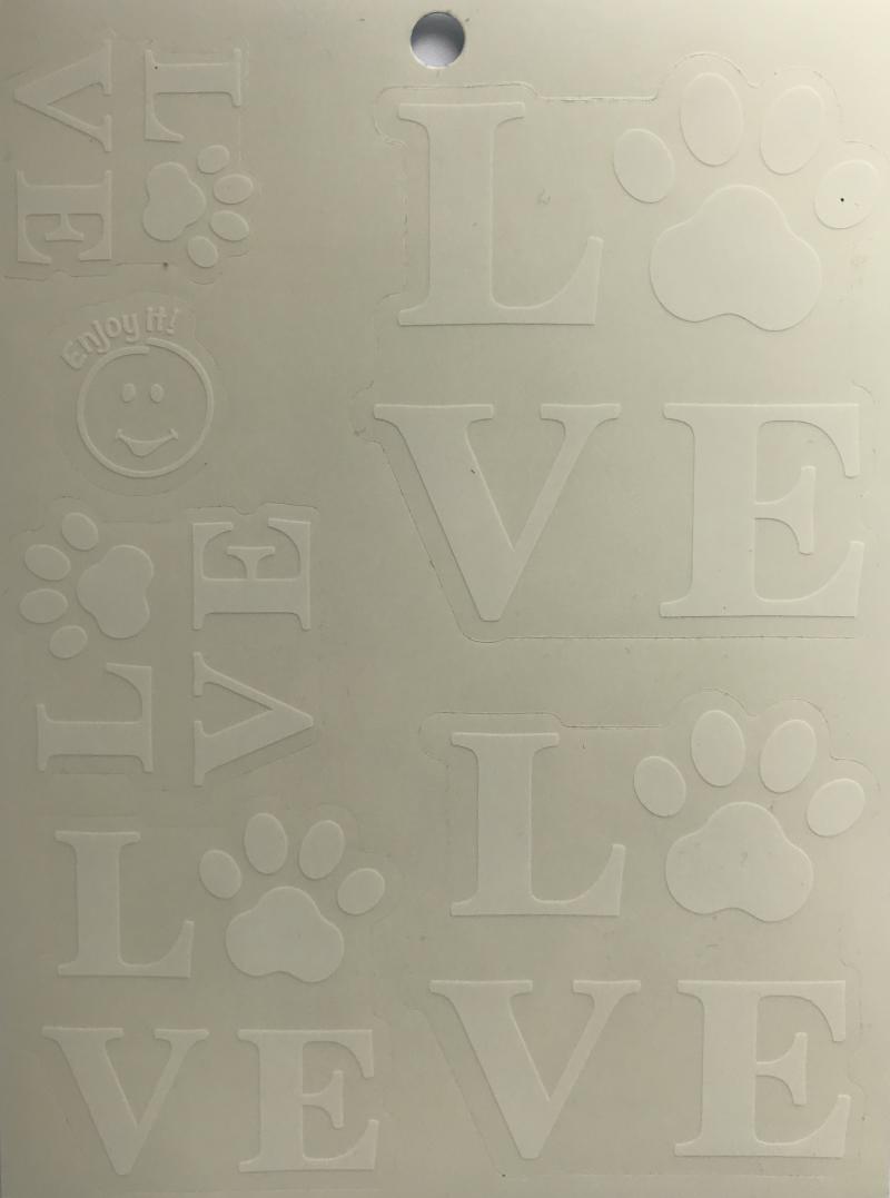 Love Pet Stickers Perfect Cut Decal/Sticker 6" x 8" Sheet  Image 2