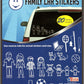 Family Car Stickers White Perfect Cut Decal/Sticker 6" x 8" Sheet  Image 1