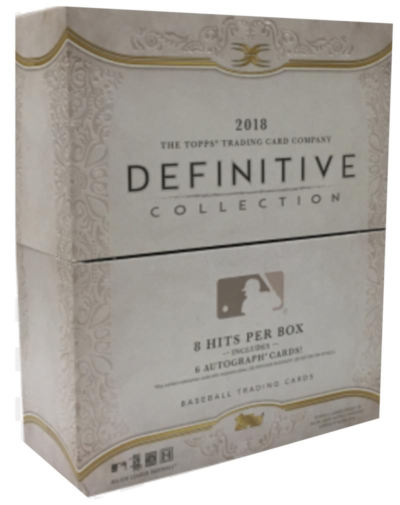 2018 Topps Definitive Collection Baseball Hobby Box - 6 Autographs Per Box