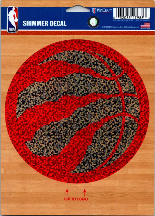 Toronto Raptors 5"x6" NBA Shimmer Decal Sticker  Image 1