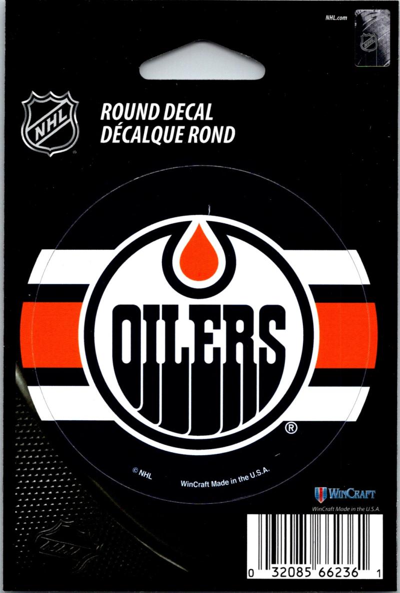 (HCW) Edmonton Oilers 3" Round Vinyl Decal Sticker NHL Licensed In/Outdoor Image 1