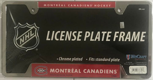 Montreal Canadiens NHL Chrome Plated License Plate Frame 6"x12" Image 1