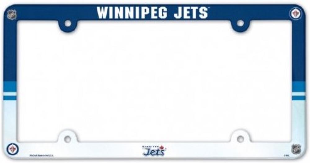 Winnipeg Jets NHL Plastic Full Colour License Plate Frame 6"x12"