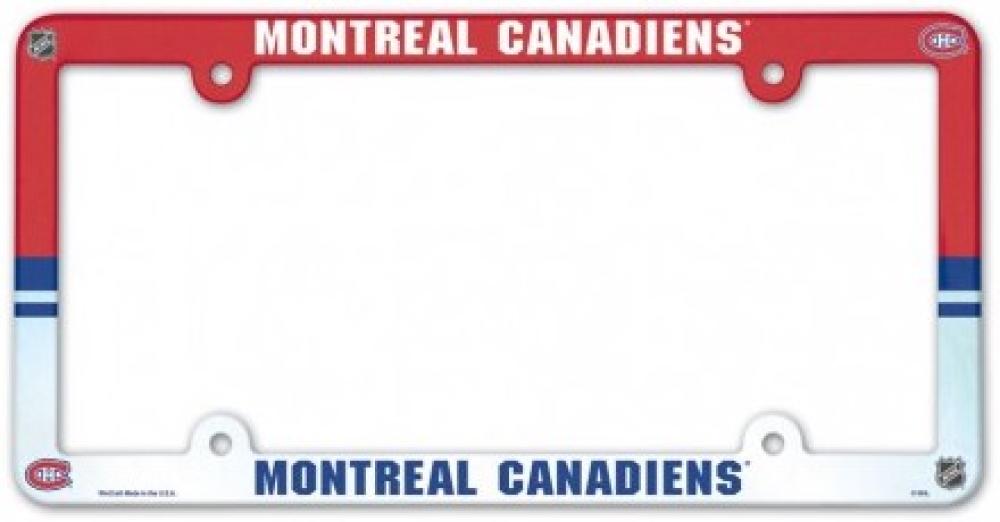 Montreal Canadiens NHL Plastic Full Colour License Plate Frame 6"x12"