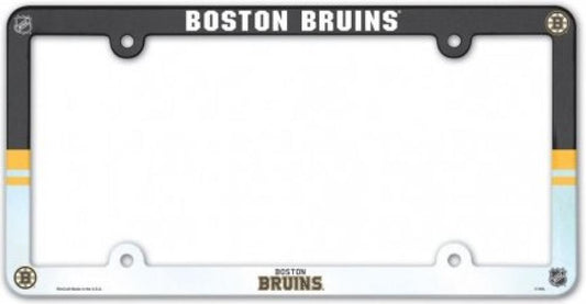 Boston Bruins NHL Plastic Full Colour License Plate Frame 6"x12" Image 1
