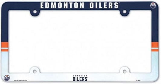 Edmonton Oilers NHL Plastic Full Colour License Plate Frame 6"x12" Image 1