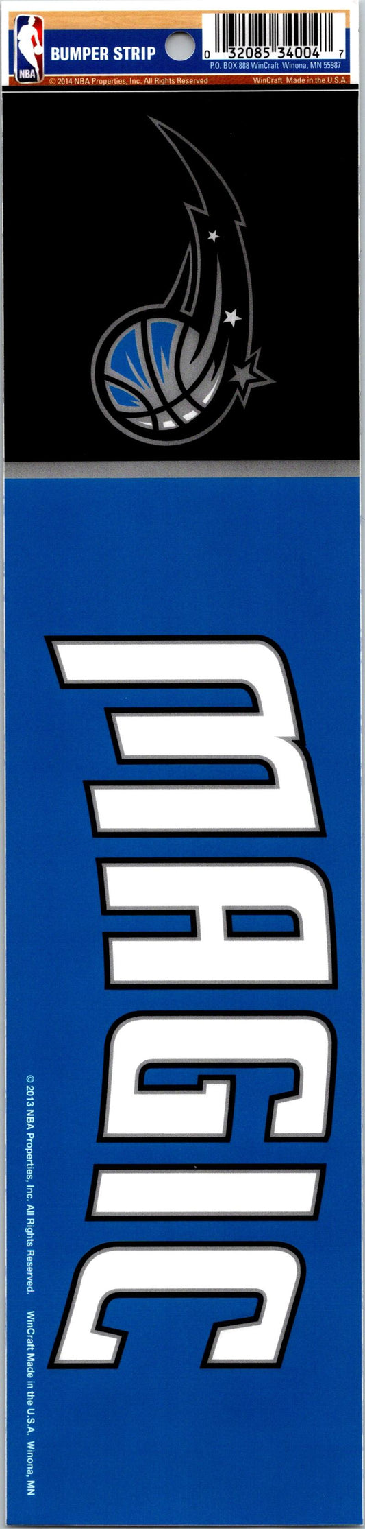 Orlando Magic 3" x 12" Bumper Strip NBA Sticker Decal Image 1