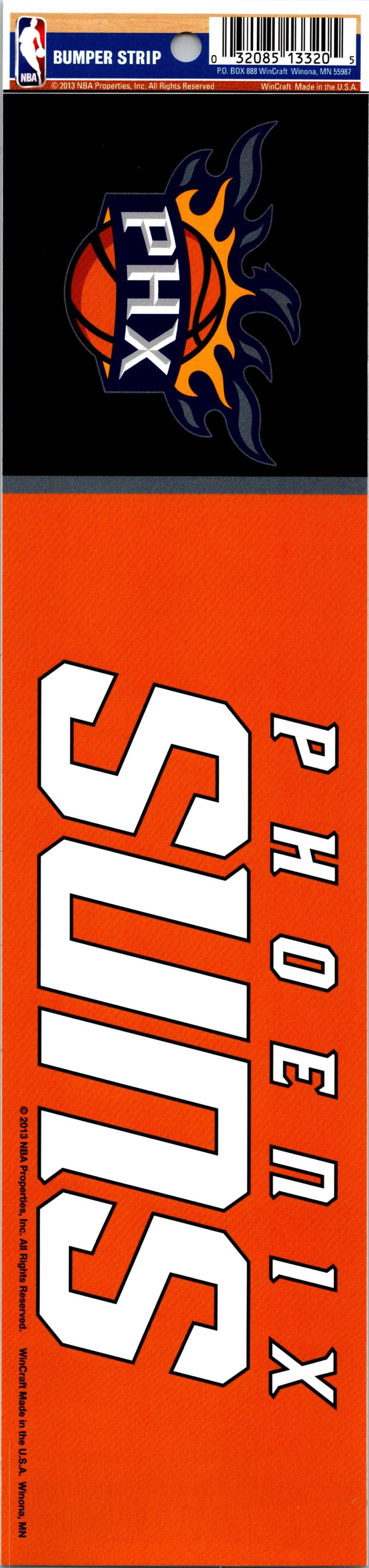 Phoenix Suns 3" x 12" Bumper Strip NBA Sticker Decal Image 1