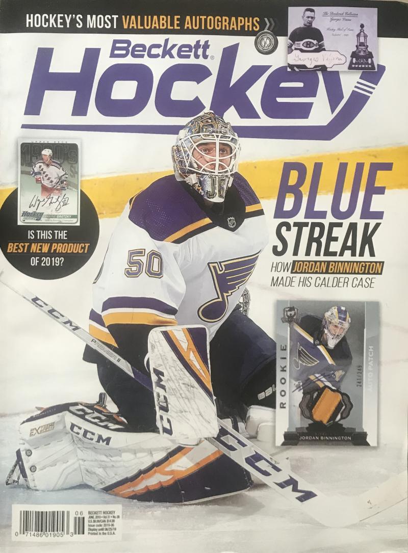 June 2019 Beckett Hockey Monthly Magazine - Binnington Blues Cover