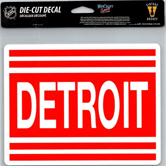 Detroit red Wings Vintage Perfect Cut 8"x8" Large Licensed Decal Sticker Image 1