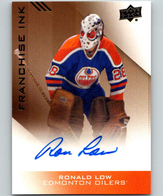 2013-14 Upper Deck Edmonton Oilers Collection Franchise Ink Ron Low Auto 07584
