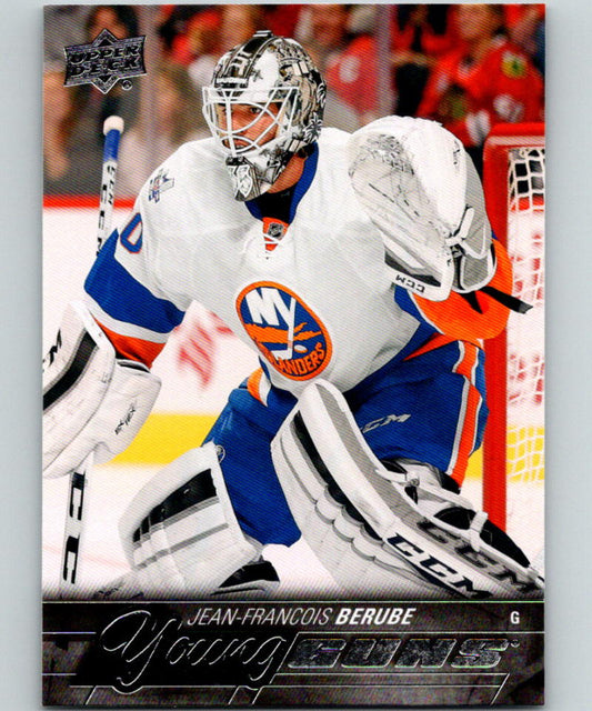 2015-16 Upper Deck #242 Jean-Francois Berube Young Guns YG RC Rookie Y861 Image 1