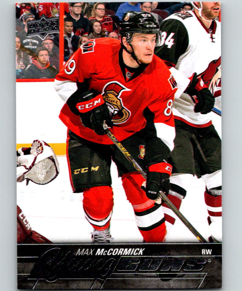 2015-16 Upper Deck #476 Max McCormick Young Guns YG RC Rookie Y861 Image 1