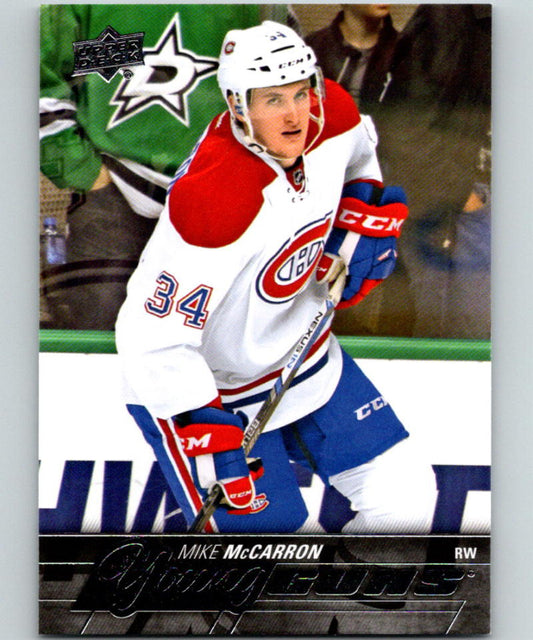 2015-16 Upper Deck #491 Mike McCarron Young Guns YG RC Rookie Y861 Image 1