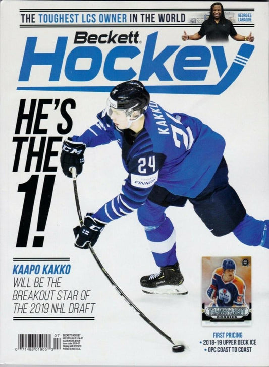 July 2019 Beckett Hockey Monthly Magazine - Kaapo Kakko Draft Cover
