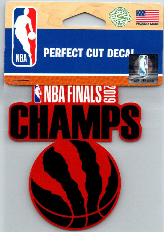 Toronto Raptors 2019 CHAMPS Perfect Cut Colour 4x4 NBA Licensed Decal Sticker Image 1