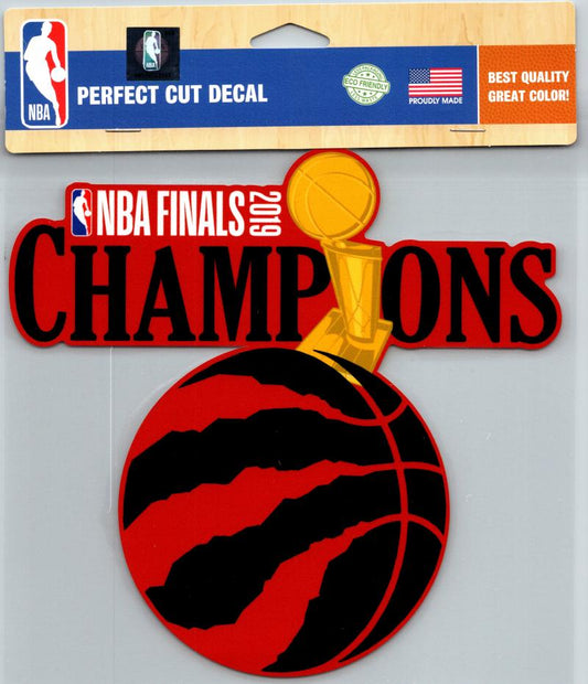 Toronto Raptors 2019 CHAMPS Perfect Cut Colour 8x8 NBA Licensed Decal Sticker Image 1