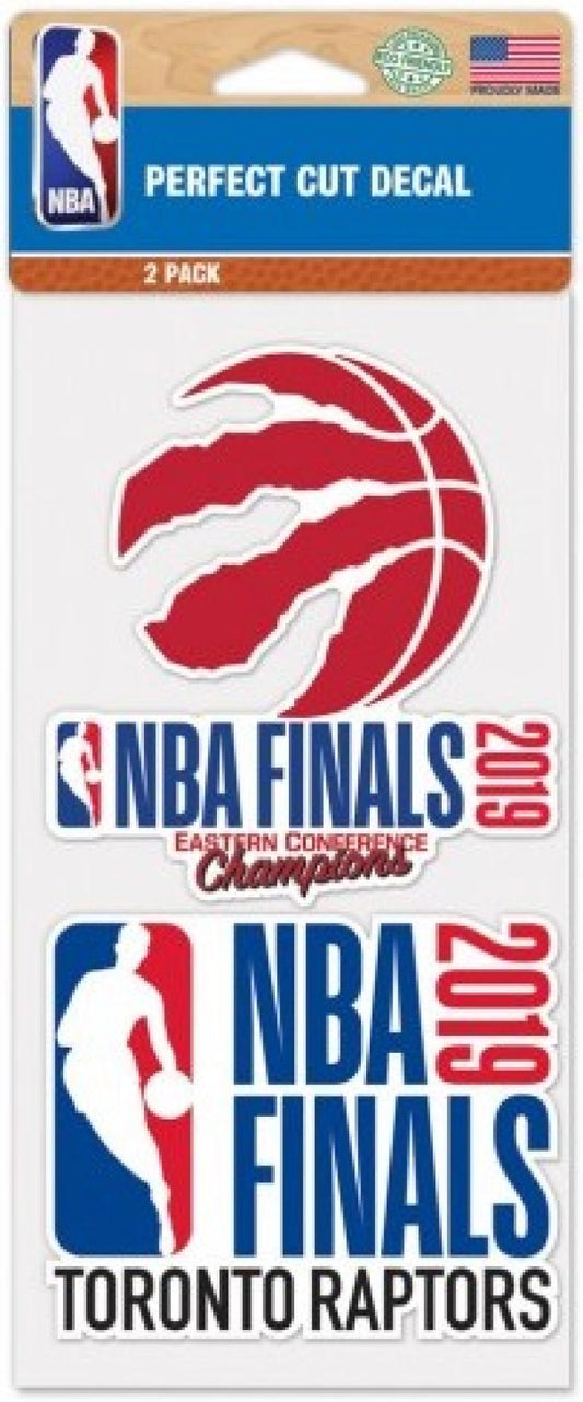 Toronto Raptors 2019 Eastern Champs Perfect Cut Set of 2 NBA Licensed Decal 4x4 Image 1