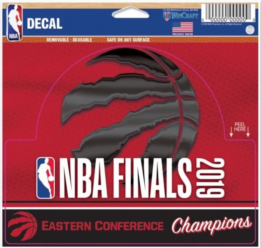 Toronto Raptors 2019 Eastern Champs Multi-Use Decal NBA 5x6 Removable Reusable Image 1