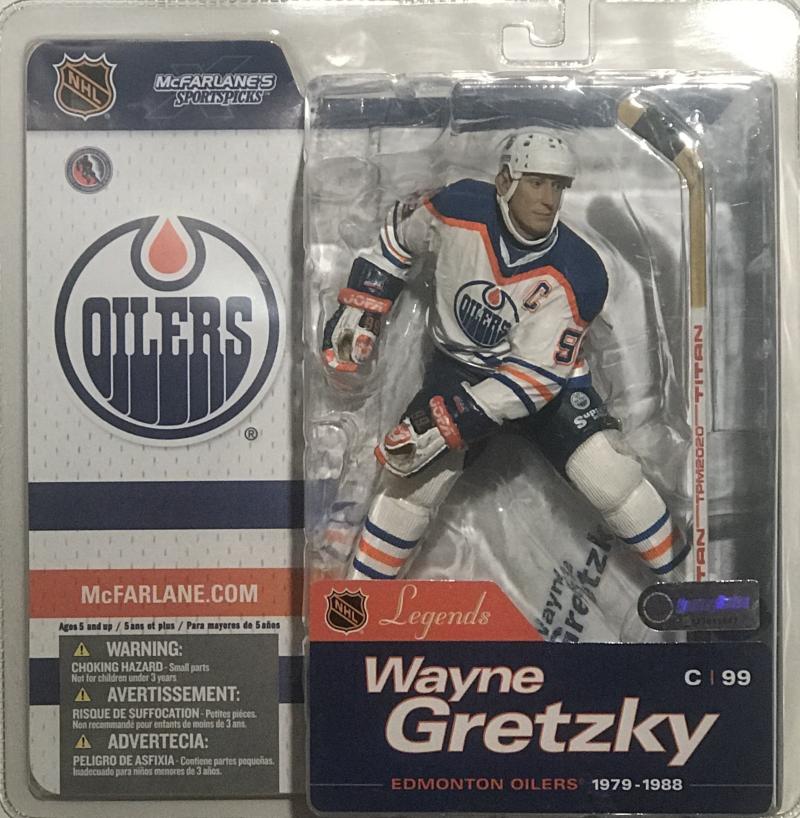 McFarlane NHL Legends Series 1 Wayne Gretzky Oilers White Variant Image 1