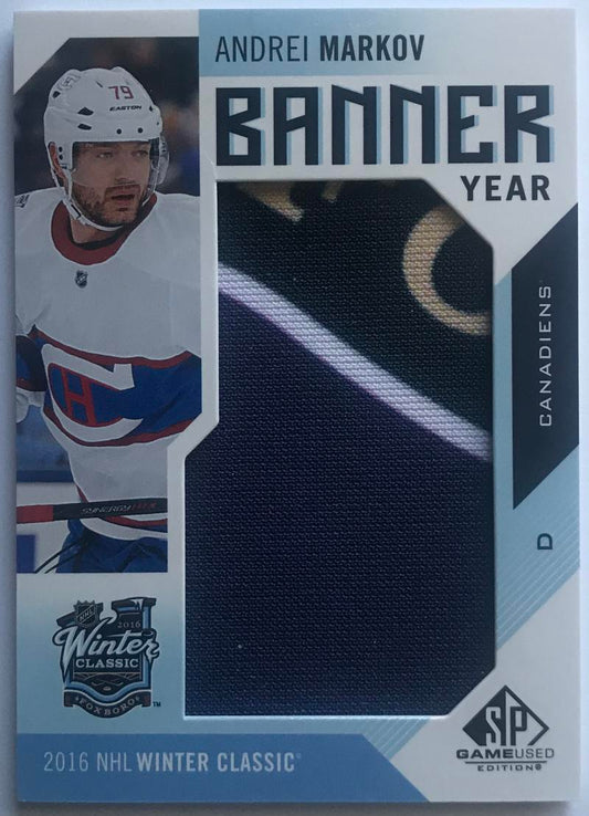 2016-17 SP Game Used Hockey Banner Year Winter Classic Andrei Markov 07626