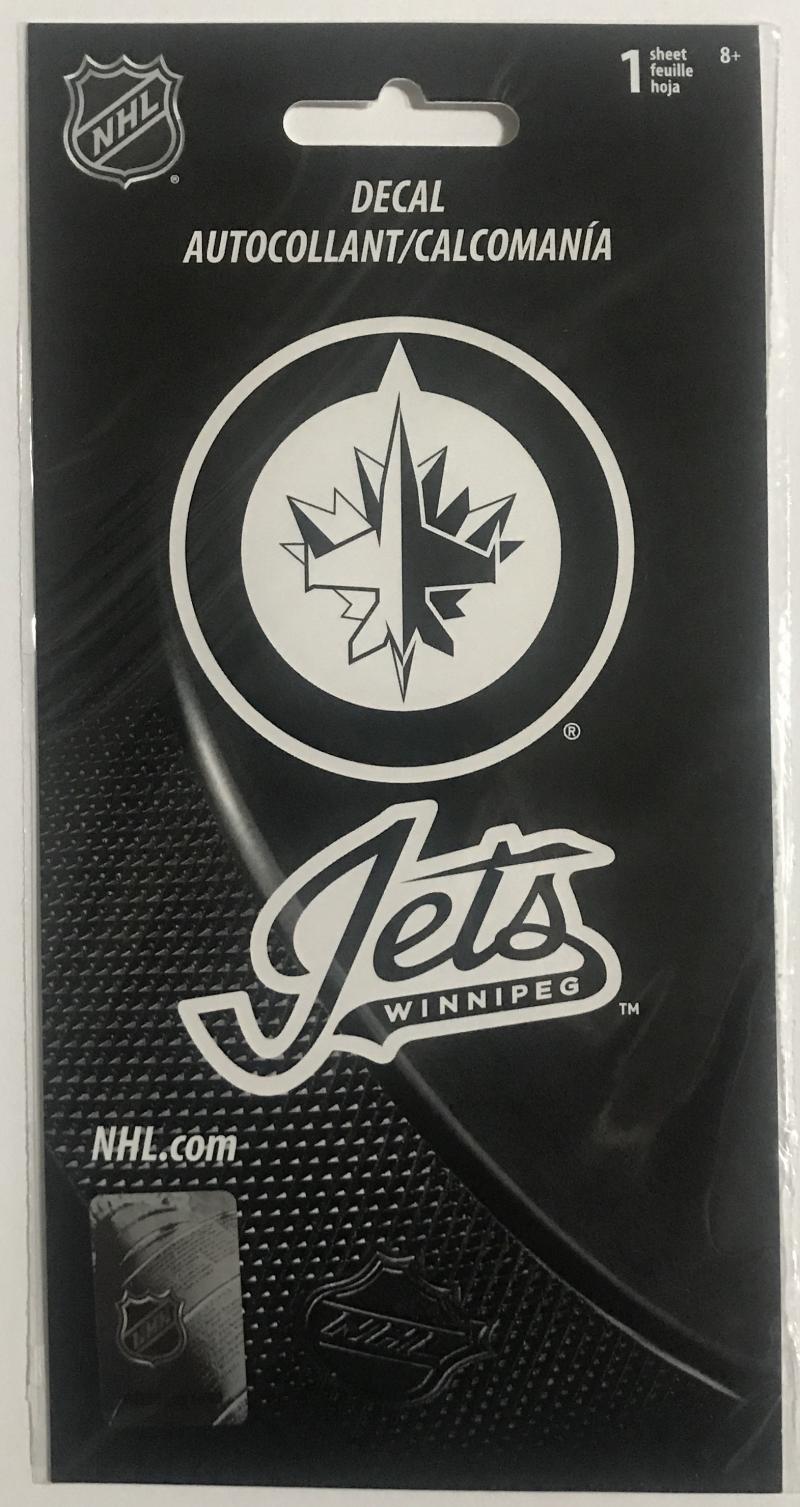 Winnipeg Jets NHL Licensed 3.5" White Decals Set of Two Image 1