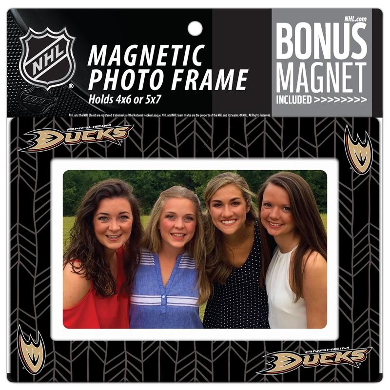 Anaheim Ducks 4x6 or 5x7 Magnetic Picture Frame with Bonus Magnet Image 1